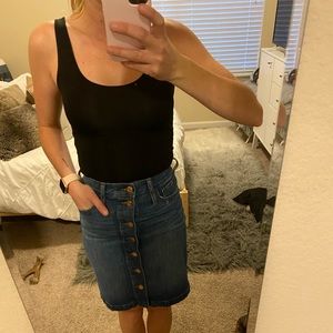 Jcrew denim pencil skirt